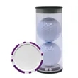 Golf Ball Tube with Poker Chip Ball Marker | https://www.bestnamebadges.com