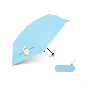 Mini Folding Travel Umbrella With Case (42'' Arc)