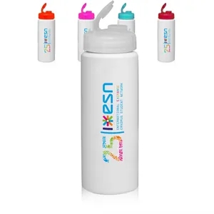 32 oz. HDPE Plastic Water Bottles with Sipper Lids | https://www.bestnamebadges.com