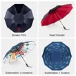 46" Arc Auto Open Inverted Folding Umbrella | https://www.bestnamebadges.com