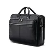 Samsonite® Classic Leather Toploader Brief Bag | https://www.bestnamebadges.com