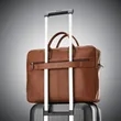 Samsonite® Classic Leather Toploader Brief Bag | https://www.bestnamebadges.com