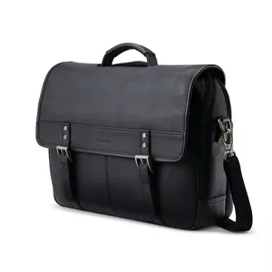Samsonite® Classic Leather Flapover Bag | https://www.bestnamebadges.com