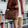 Samsonite® Classic Leather Flapover Bag | https://www.bestnamebadges.com