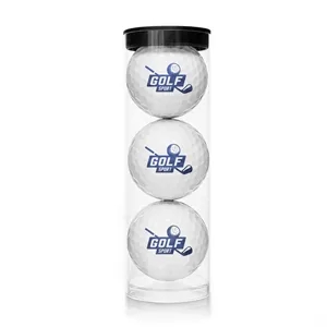 3 Pack Golf Balls with Clear Tube
