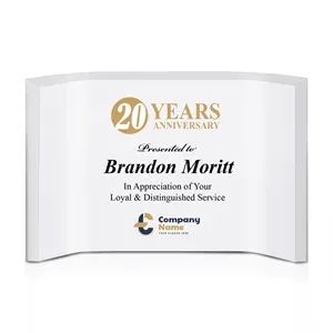 Freestanding Horizontal Curved Award Frame