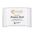 Freestanding Horizontal Curved Award Frame | https://www.bestnamebadges.com