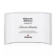 Freestanding Horizontal Curved Award Frame | https://www.bestnamebadges.com