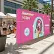Pop Up Fabric Foldable Display w/Endcaps- Premium Size Range | https://www.bestnamebadges.com