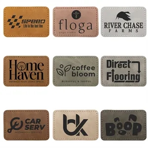3" x 2" Creekside Leatherette Rectangle Patch with Adhesive