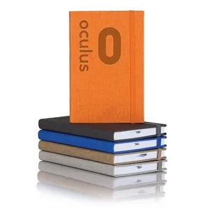 Linen Banded Pico Lined White Page Journal | https://www.bestnamebadges.com