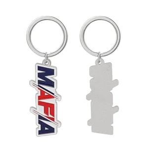 Die Cast Zinc Alloy Soft Enamel Keychain 0.9"x3.7"