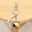 Die Cast Round Shape Zinc Alloy Keychain W/ Baking Paint | https://www.bestnamebadges.com