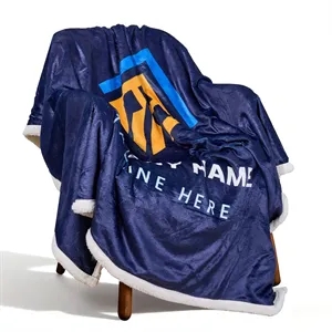 Custom Sublimated Flannel Sherpa Blanket ( 50 x 60 )