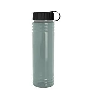 Garyline® Slim Fit RPET Bottle with Tethered Lid - 24 oz. | https://www.bestnamebadges.com