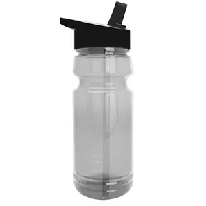 Garyline® Trainer Clear Bottle with Flip-Straw Lid - 24 oz. | https://www.bestnamebadges.com