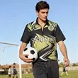 Custom Sublimated Quarter Zip Short Sleeve Jacket | https://www.bestnamebadges.com