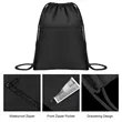 Waterproof Drawstring Gym Bag With Front Pocket | https://www.bestnamebadges.com