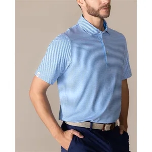 Ashworth® Golf Fairway Stripe Polo with Custom Logo | https://www.bestnamebadges.com