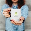 16 oz. Large Mocha Glossy Ceramic Custom Mugs | https://www.bestnamebadges.com