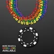 Happy Birthday Beads Necklaces w/ Black Poker Chip Medallion | https://www.bestnamebadges.com