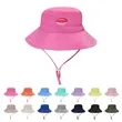 Kids Wide Brim Bucket Hat With Adjustable Strap | https://www.bestnamebadges.com