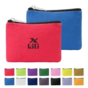 Small Canvas Zipper Bag Coin Pouch 5"x3.3"