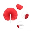 Round Foldable Handheld Paper Fan W/ Plastic Handle | https://www.bestnamebadges.com