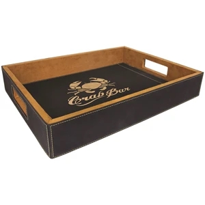 16" x 12" Leatherette Serving Tray
