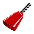 Cheering Long Handle Cow Bell | https://www.bestnamebadges.com