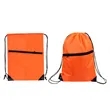 Large Polyester Drawstring Backpack W/Front Zipper Pocket | https://www.bestnamebadges.com