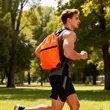 Large Polyester Drawstring Backpack W/Front Zipper Pocket | https://www.bestnamebadges.com