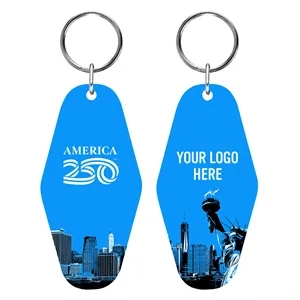 America250™ Acrylic Motel Key Tag | https://www.bestnamebadges.com