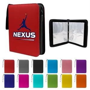 Portable 4 Pocket Card Binder Album W/ Zipper Closure