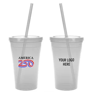 America250™ 16 Oz. Sunsplash Double Wall Tumbler | https://www.bestnamebadges.com