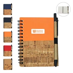Kraft Wood Grain Spiral Notebook Kit