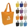 Colorful Small Canvas Grocery Tote Bag W/ Snap Closure | https://www.bestnamebadges.com