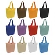 Colorful Small Canvas Grocery Tote Bag W/ Snap Closure | https://www.bestnamebadges.com