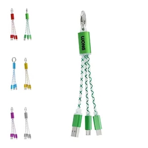 2 in 1 Key Chain Type C USB Cable for Android Phones