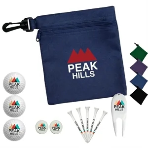 Custom Zipper Bag Golf Pack | https://www.bestnamebadges.com