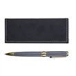 Custom Premium Metal Pen with PU Leather Case Gift Set | https://www.bestnamebadges.com