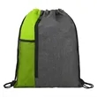 Custom Vertical Drawstring Backpack With Mesh Pocket | https://www.bestnamebadges.com