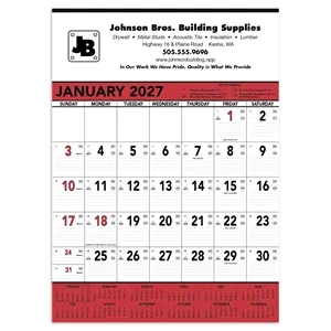 Triumph® Calendars Red & Black Contractor Memo Calendar