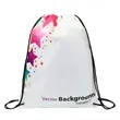 14" X 17" Dye Sublimated Polyester Drawstring Backpack | https://www.bestnamebadges.com