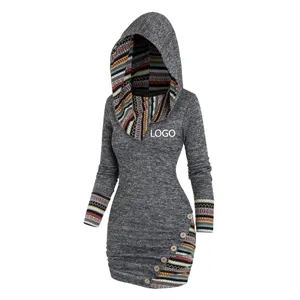 Fashionable Women'S Bodycon Dress with Hood | https://www.bestnamebadges.com