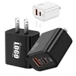 45W Dual Port USB C Fast Wall Charger Block | https://www.bestnamebadges.com