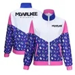 Custom 80s Retro Full Zip Long Sleeve Track Jacket | https://www.bestnamebadges.com