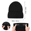 Custom Logo Ribbed Knit Cuffed Winter Beanie | https://www.bestnamebadges.com