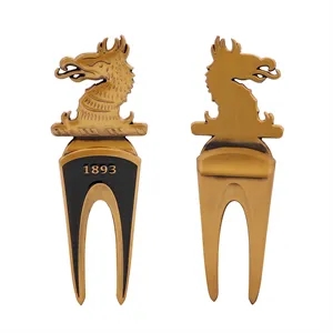 Antique Gold Die Cast Zinc Alloy Golf Divot Tool