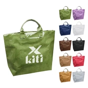 Waterproof Dupont Paper Shopping Tote Bag 13.4"x12"x5.5"